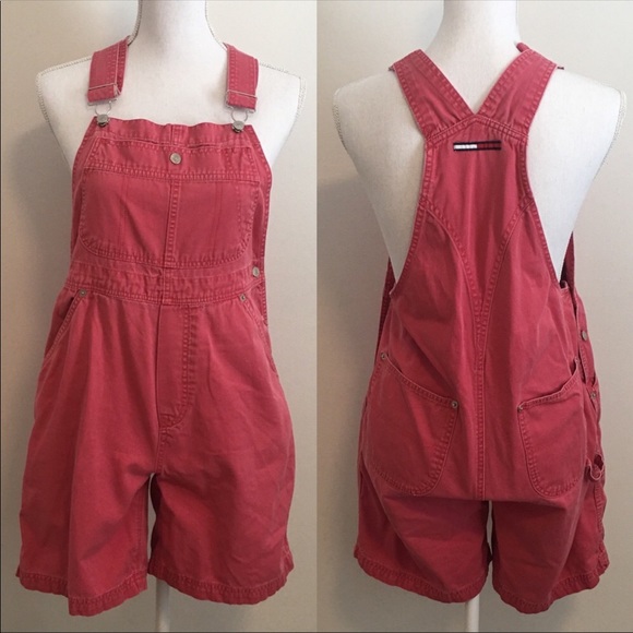 dark pink overalls